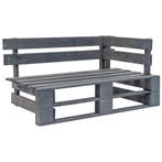 vidaXL Tuinhoekbank pallet hout grijs, Verzenden
