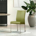 Leren eetkamerstoel Comfort met wieltjes, Ophalen of Verzenden, Nieuw, Leer, Modern