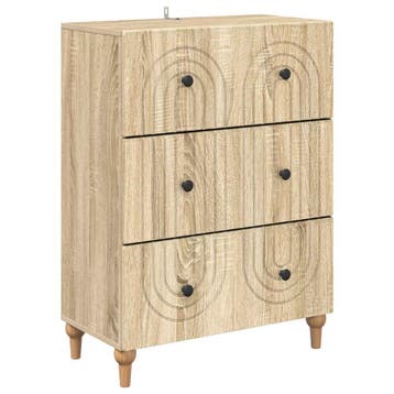 vidaXL Ladekast Sonoma Eiken 66 x 34,5 x 90 cm Bewerkt hout, Verzenden, Nieuw