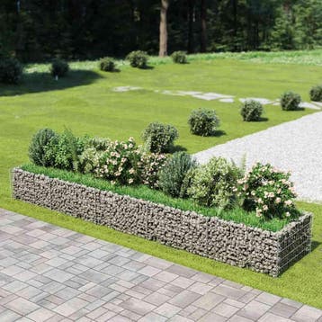 vidaXL Gabion plantenbak verhoogd 450x90x50 cm, Verzenden