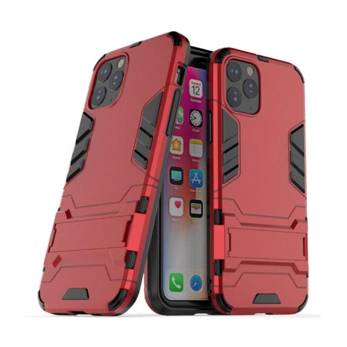 iPhone 11 Pro - Robotic Armor Case Cover Cas TPU Hoesje Rood, Télécoms, Téléphonie mobile | Housses, Coques & Façades | Apple iPhone