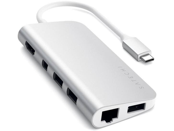 Satechi ST-TCMM8PAS - Multimedia adapter - 4K HDMI Mini, Computers en Software, Pc- en Netwerkkabels, Nieuw, Verzenden