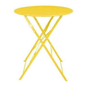 Inklapbare Tafel | PERTH | Staal | Geel | In-/Outdoor |, Verzenden, Nieuw in verpakking
