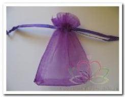 Cadeauzakje giftbag Organza Paars 7x9 cm, Nieuw