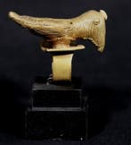 Figuur - Akan bronzen ring op een sokkel - 6,6 cm - Mali