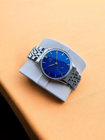 Omega - Jumbo - Gilt Blue Dial & Rose Indices - Ultra Rare, Nieuw