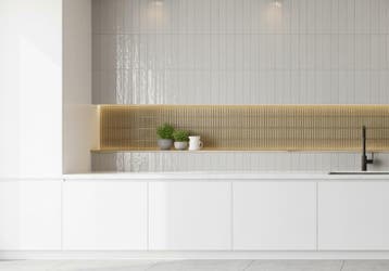 Wandtegel Ragno Gamma Lichtgrijs Dust Glans 5x30, Nieuw, 20 tot 40 cm, 10 m² of meer, Wandtegels