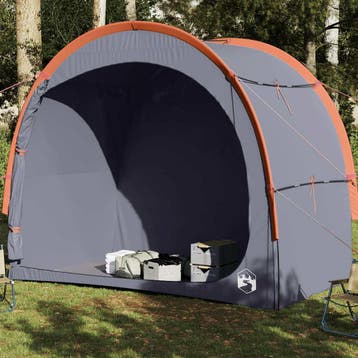 vidaXL Opbergtent waterdicht grijs en oranje, Verzenden, Nieuw