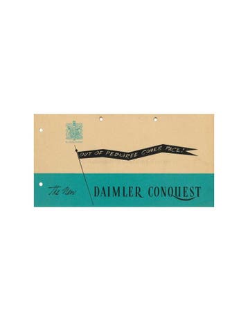 1947 DAIMLER CONQUEST BROCHURE ENGELS, Ophalen of Verzenden