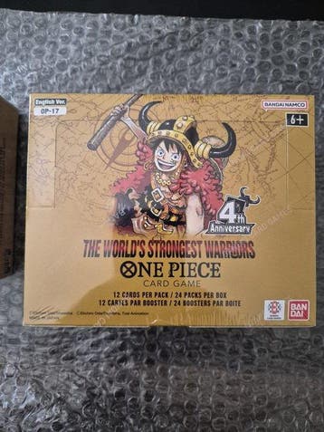 Bandai - 1 Box - One Piece - Op17 eng THE WORLDS STRONGEST, Hobby & Loisirs créatifs