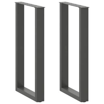 vidaXL Bartafelpoten 2 st U-vormig 50x(90-91) cm staal, Huis en Inrichting, Verzenden, Nieuw