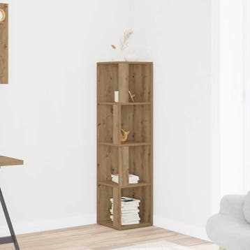 vidaXL Hoekkast 33x33x132 cm bewerkt hout artisanaal, Verzenden, Nieuw