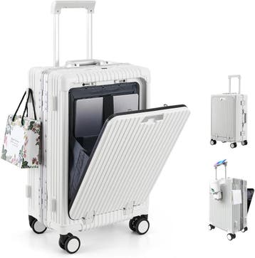 Handbagagekoffer met USB | Retour deal | Weg is weg!, Handtassen en Accessoires, 50 tot 60 cm, Hard kunststof, Verzenden, Slot
