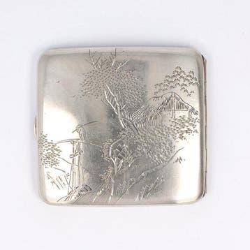 Sigarettenhouder - .900 zilver, Antiek en Kunst