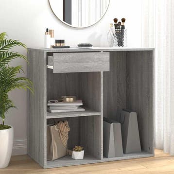 vidaXL Cosmeticakast 80x40x75 cm bewerkt hout grijs sonoma, Verzenden, Nieuw