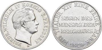 Ausbeutetaler, daalder 1849 A Brandenburg-Preussen Pruise..., Verzenden