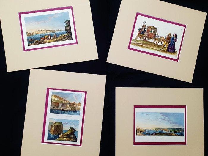 Europa - [LOT van 4] - Malta / Gozo / Valletta; Audot Louis, Boeken, Atlassen en Landkaarten