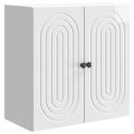 vidaXL Wandkast Hoogglans Wit 59 x 31 x 60 cm Bewerkt hout, Verzenden, Nieuw