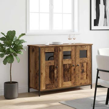 vidaXL Dressoir Oud hout 100 x 35 x 70 cm Bewerkt hout, Huis en Inrichting, Verzenden, Nieuw
