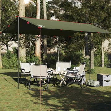 vidaXL Kampeerluifel waterdicht 406x306 cm olijfgroen, Verzenden