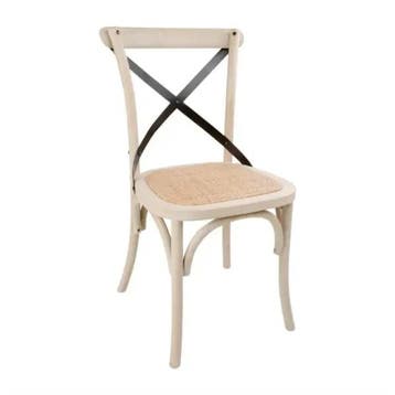 Stoelen | Rotan/Hout | Ecru | Indoor | 2 Stuks |, Zakelijke goederen, Verzenden, Nieuw in verpakking