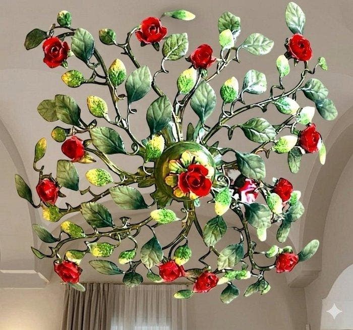 SLC Illumina - MG - Plafondlamp - Rose di primavera 6Lights, Antiek en Kunst, Kunst | Designobjecten
