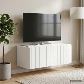 vidaXL Wandmontage TV-kast Wit 78,5 x 41 x 30 cm Bewerkt, Huis en Inrichting, Verzenden, Nieuw