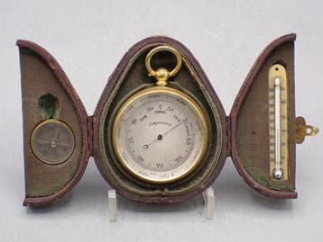 Pocket aneroid barometer (3) - Messing, Glas