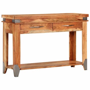 vidaXL Wandtafel 110x34x74 cm massief acaciahout, Verzenden, Nieuw