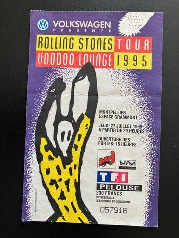 De Rolling Stones - Concert ticket, Drie vintage