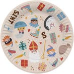 Sinterklaas Borden Sint En Piet 18cm 8st, Verzenden, Nieuw