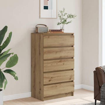 vidaXL Ladekast 60x36x103 cm bewerkt hout artisanaal, Huis en Inrichting, Verzenden, Nieuw