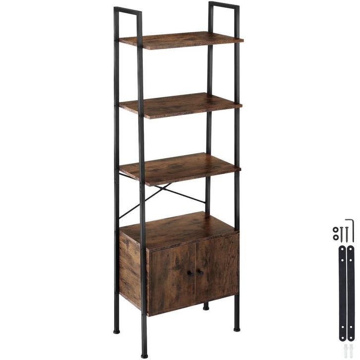 tectake Wandrek Brentwood 57,5x34x173cm - Industrieel hout d, Huis en Inrichting, Overige Huis en Inrichting, Verzenden