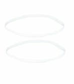 Haarband Sport 1cm - Elastiek - Anti-slip - Wit - Set van 2