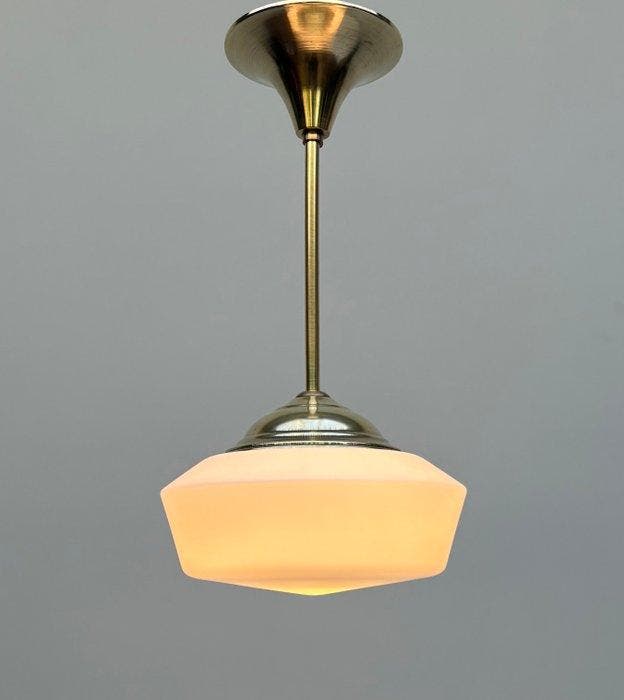 Plafondlamp - Opaline glas, Antiquités & Art, Art | Objets design