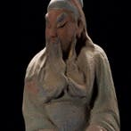 A Chinese Carved Wood Figure of Guan Gong, from a Private, Antiek en Kunst