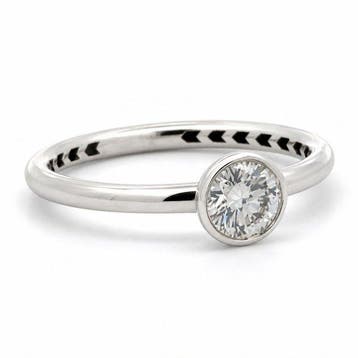 Zonder minimumprijs - Ring - 14 karaat Witgoud - 0.55ct. tw., Nieuw