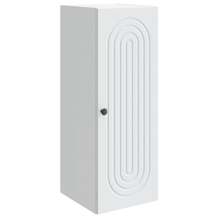 vidaXL Wandkast Wit 33 x 34,5 x 90 cm Bewerkt hout, Huis en Inrichting, Kasten | Overige, Nieuw, Verzenden