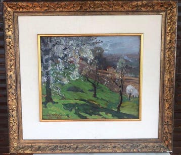 Metello Merlo (1886-1964) - Ciliegi in fiore