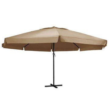 Parasol geant 600cm taupe - Retour client -57%, Verzenden