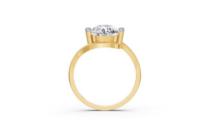 Ring - 14 karaat Geel goud, Rhodium geplateerd - 2.05ct. tw., Bijoux, Sacs & Beauté, Bagues