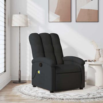 vidaXL Massagestoel met zwarte stof, Verzenden