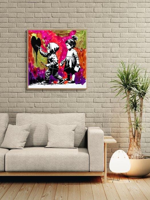 Golden Boy (2000-2025) - First love, Antiquités & Art, Art | Peinture | Moderne