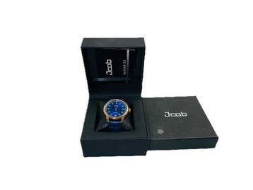 Veiling - Jcob | Roségoudkleurig Eénwijzer Horloge - Blauw, Handtassen en Accessoires, Nieuw