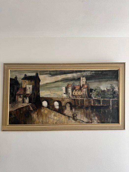 Adrieen Deman (1907-1995) - Rare Panoramic Format (135 cm), Antiquités & Art, Art | Peinture | Classique