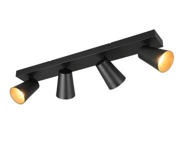 Trio SHARP plafondspot | GU10 Fitting | mat zwart | Ø 8 cm |, Verzenden