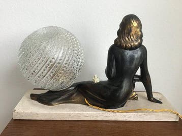 Nachtlampje - Marmer, Metaal, Glas