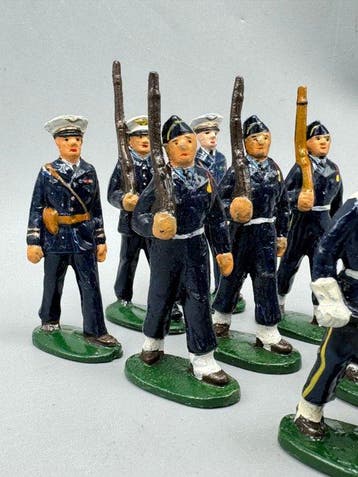 . - Speelgoed figuur tinnen marinesoldaten en muziekkorps –, Nieuw