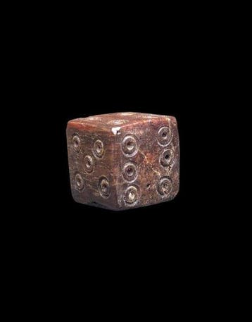 Oud-Romeins, Keizerrijk Been Oud Romeinse dobbelsteen been -