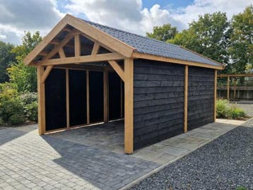 Veiling - Klassieke garage met zadeldak 770x410x340 cm, Autos : Divers, Garages